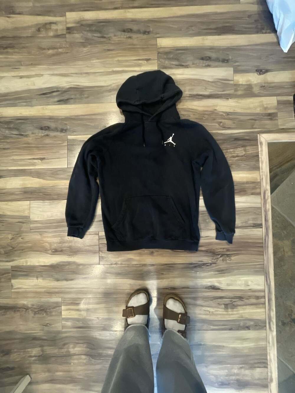 Nike Hoodie Black Jordan Jumpman Hybrid Fleece Sweatshirt sz XXL